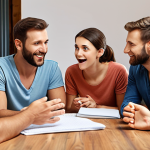 A family-like, casual team meeting with open communication, focusing on positive feedback and active listening.